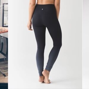 Lululemon Wunder Under Pant Hi-Rise Ombre Black Sz 6